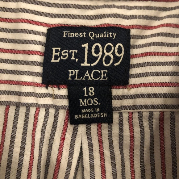 Toddler Button Down Shirt - Striped Shirt - Size 18M - Est. 1989 Place - Picture 4 of 4